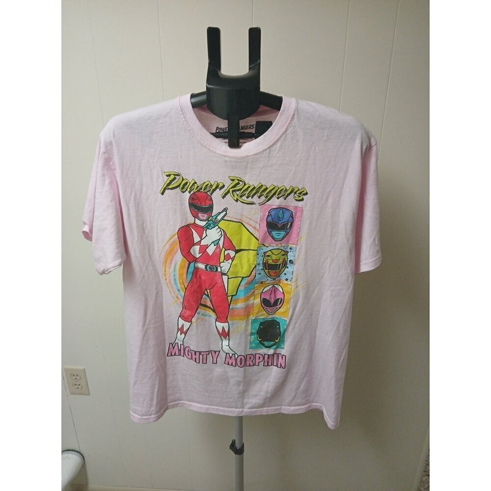 Mighty Morphin Power Rangers - Pink Shirt - Large Cotton TEE!!